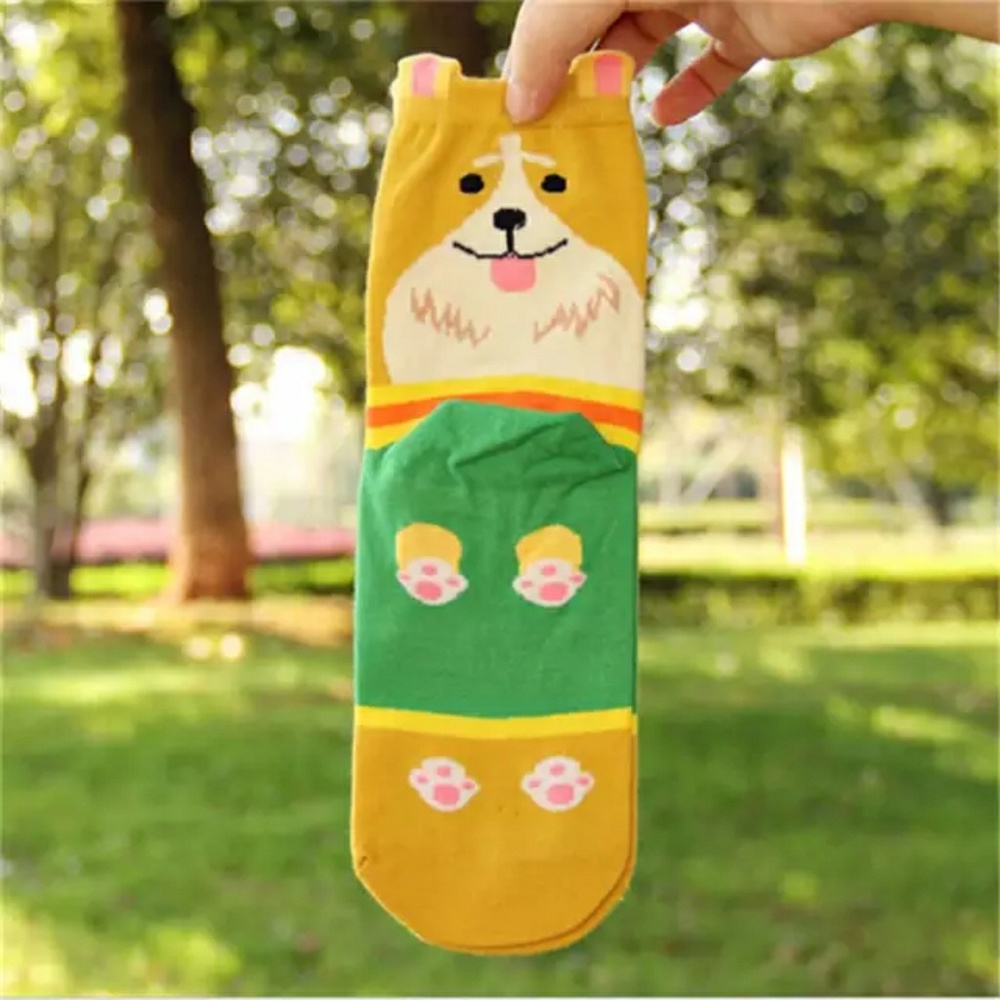 🦋NEW! Womens Mid Ankle Dog Socks - Picture 3 of 3